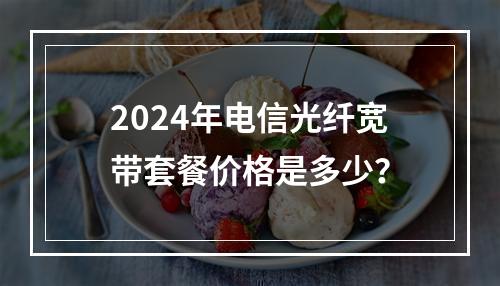 2024年电信光纤宽带套餐价格是多少？