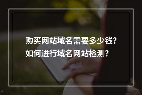 购买网站域名需要多少钱?如何进行域名网站检测?