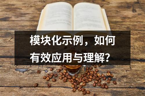 模块化示例,如何有效应用与理解?