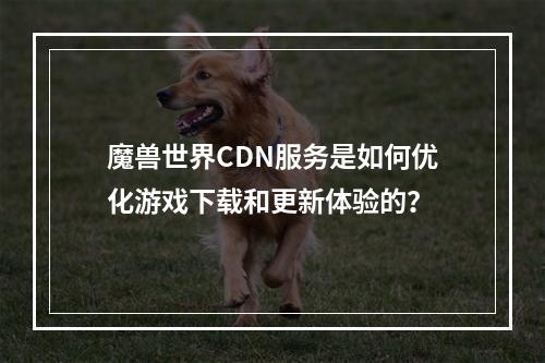 魔兽世界CDN服务是如何优化游戏下载和更新体验的?