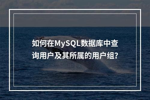 如何在MySQL数据库中查询用户及其所属的用户组?