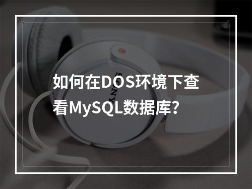 如何在DOS环境下查看MySQL数据库?