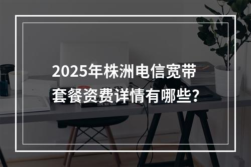 2025年株洲电信宽带套餐资费详情有哪些？