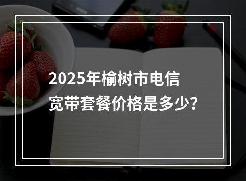 2025年榆树市电信宽带套餐价格是多少？