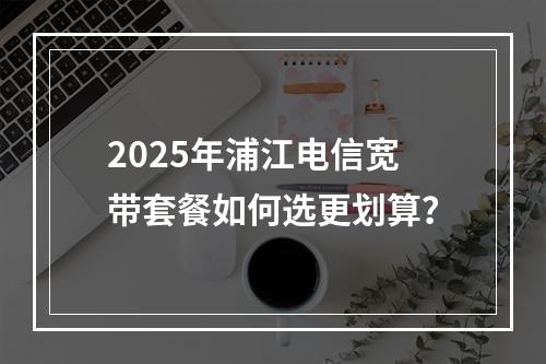 2025年浦江电信宽带套餐如何选更划算？