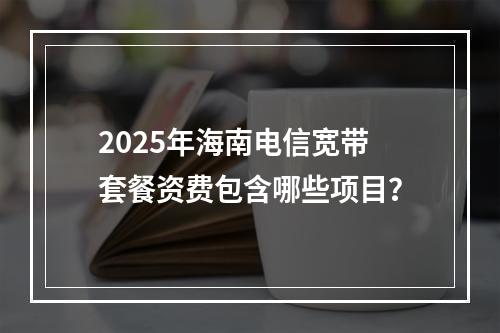 2025年海南电信宽带套餐资费包含哪些项目？