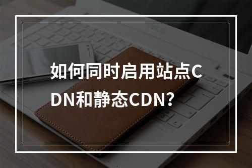 如何同时启用站点CDN和静态CDN?