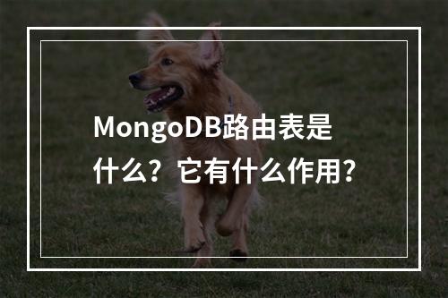 MongoDB路由表是什么?它有什么作用?