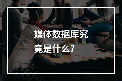 媒体数据库究竟是什么?