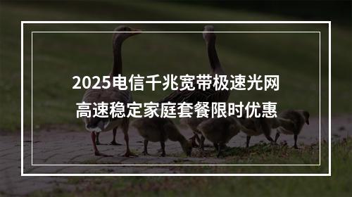 2025电信千兆宽带极速光网 高速稳定家庭套餐限时优惠