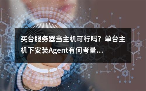 买台服务器当主机可行吗?单台主机下安装Agent有何考量?