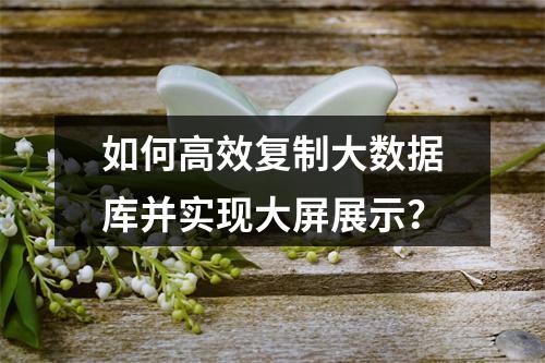 如何高效复制大数据库并实现大屏展示?