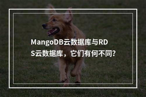 MangoDB云数据库与RDS云数据库,它们有何不同?