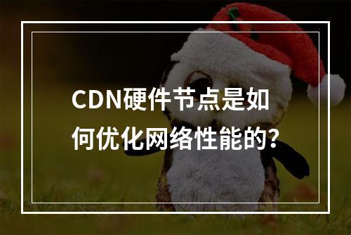 CDN硬件节点是如何优化网络性能的?