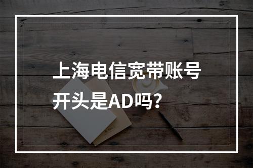 上海电信宽带账号开头是AD吗？