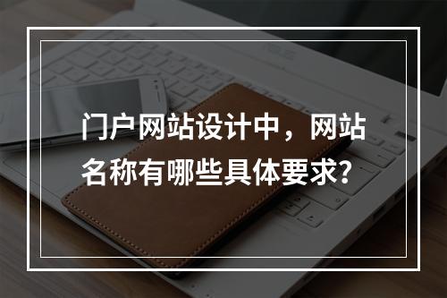 门户网站设计中,网站名称有哪些具体要求?