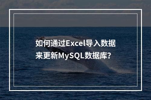 如何通过Excel导入数据来更新MySQL数据库?