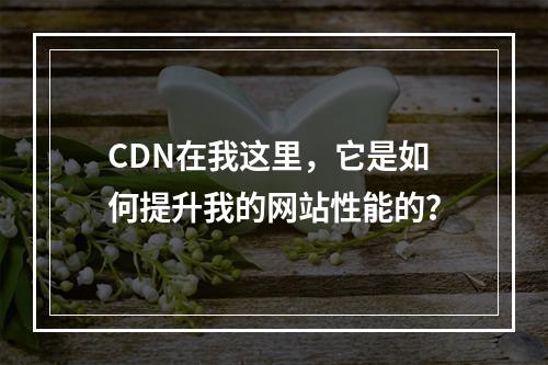 CDN在我这里,它是如何提升我的网站性能的?