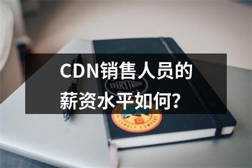 CDN销售人员的薪资水平如何?