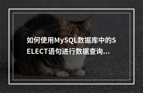 如何使用MySQL数据库中的SELECT语句进行数据查询?