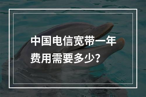 中国电信宽带一年费用需要多少？