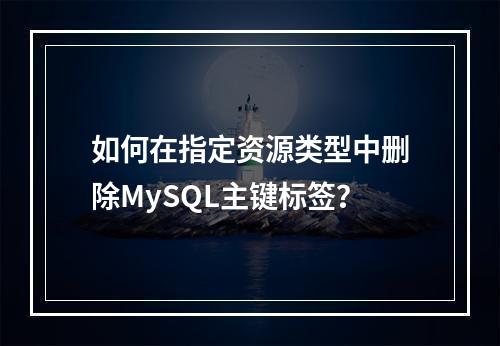 如何在指定资源类型中删除MySQL主键标签?