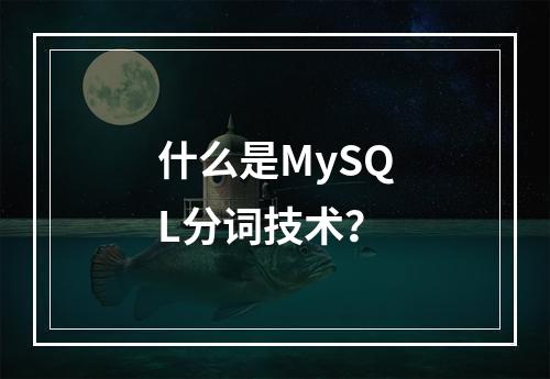 什么是MySQL分词技术?