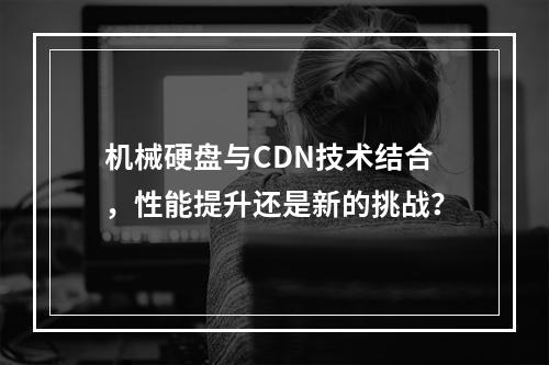 机械硬盘与CDN技术结合,性能提升还是新的挑战?