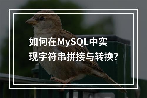 如何在MySQL中实现字符串拼接与转换?