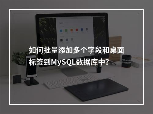 如何批量添加多个字段和桌面标签到MySQL数据库中?