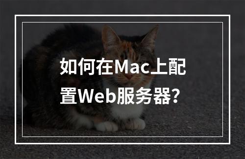 如何在Mac上配置Web服务器?