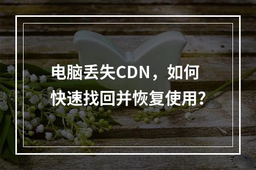 电脑丢失CDN,如何快速找回并恢复使用?