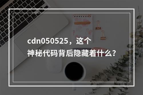 cdn050525,这个神秘代码背后隐藏着什么?