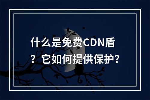 什么是免费CDN盾?它如何提供保护?