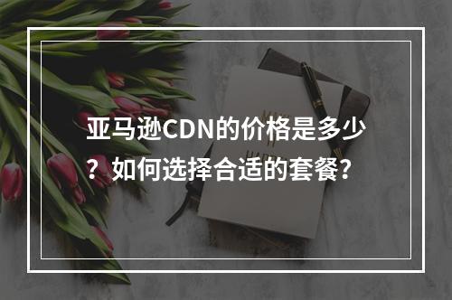 亚马逊CDN的价格是多少?如何选择合适的套餐?