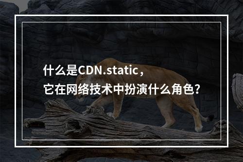 什么是CDN.static,它在网络技术中扮演什么角色?