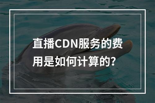 直播CDN服务的费用是如何计算的?
