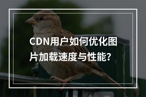 CDN用户如何优化图片加载速度与性能?