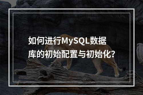 如何进行MySQL数据库的初始配置与初始化?