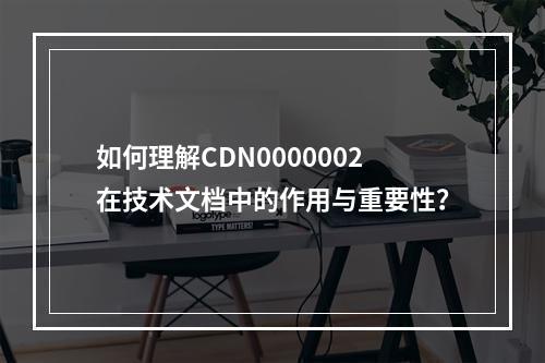 如何理解CDN0000002在技术文档中的作用与重要性?