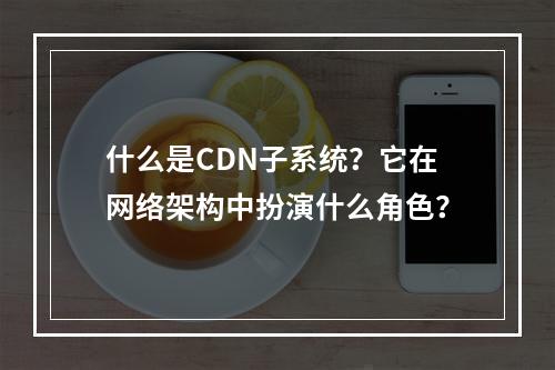 什么是CDN子系统?它在网络架构中扮演什么角色?