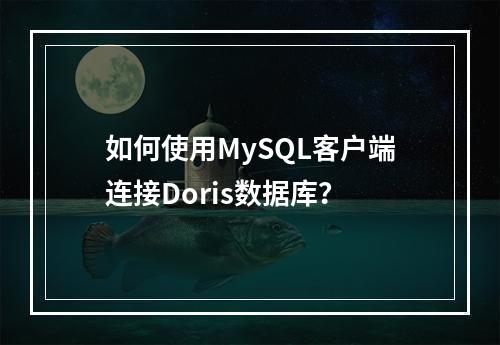 如何使用MySQL客户端连接Doris数据库?