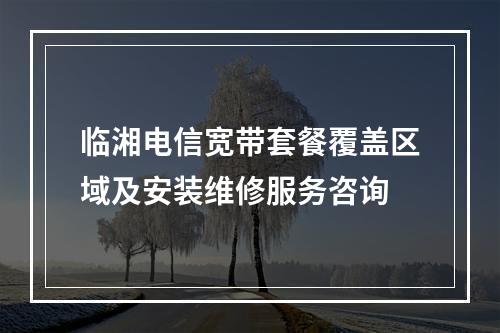 临湘电信宽带套餐覆盖区域及安装维修服务咨询