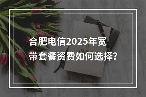 合肥电信2025年宽带套餐资费如何选择？