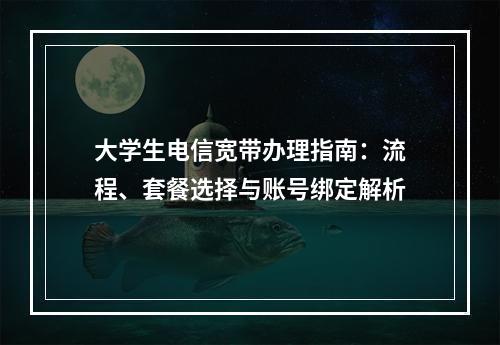 大学生电信宽带办理指南：流程、套餐选择与账号绑定解析