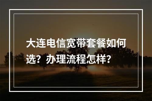 大连电信宽带套餐如何选？办理流程怎样？