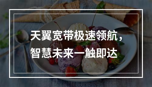 天翼宽带极速领航，智慧未来一触即达