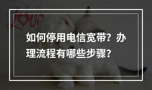如何停用电信宽带？办理流程有哪些步骤？