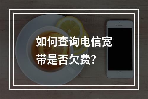 如何查询电信宽带是否欠费？