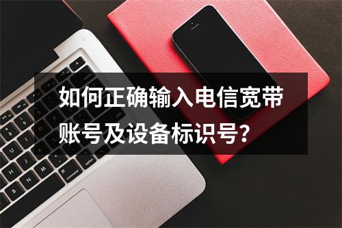 如何正确输入电信宽带账号及设备标识号？